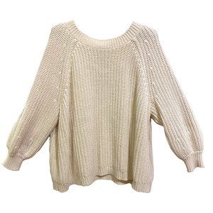 Aerie Chunky White Fall Sweater - Women's